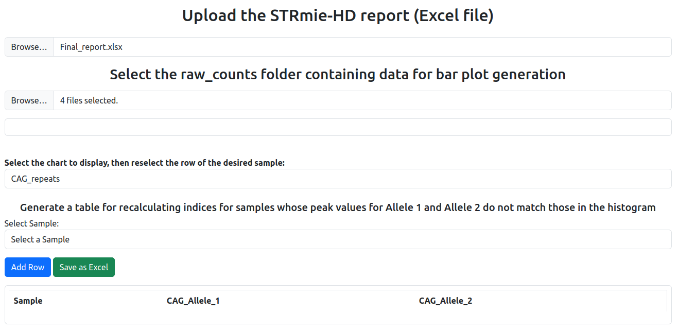 Upload the report and select the raw_counts folder