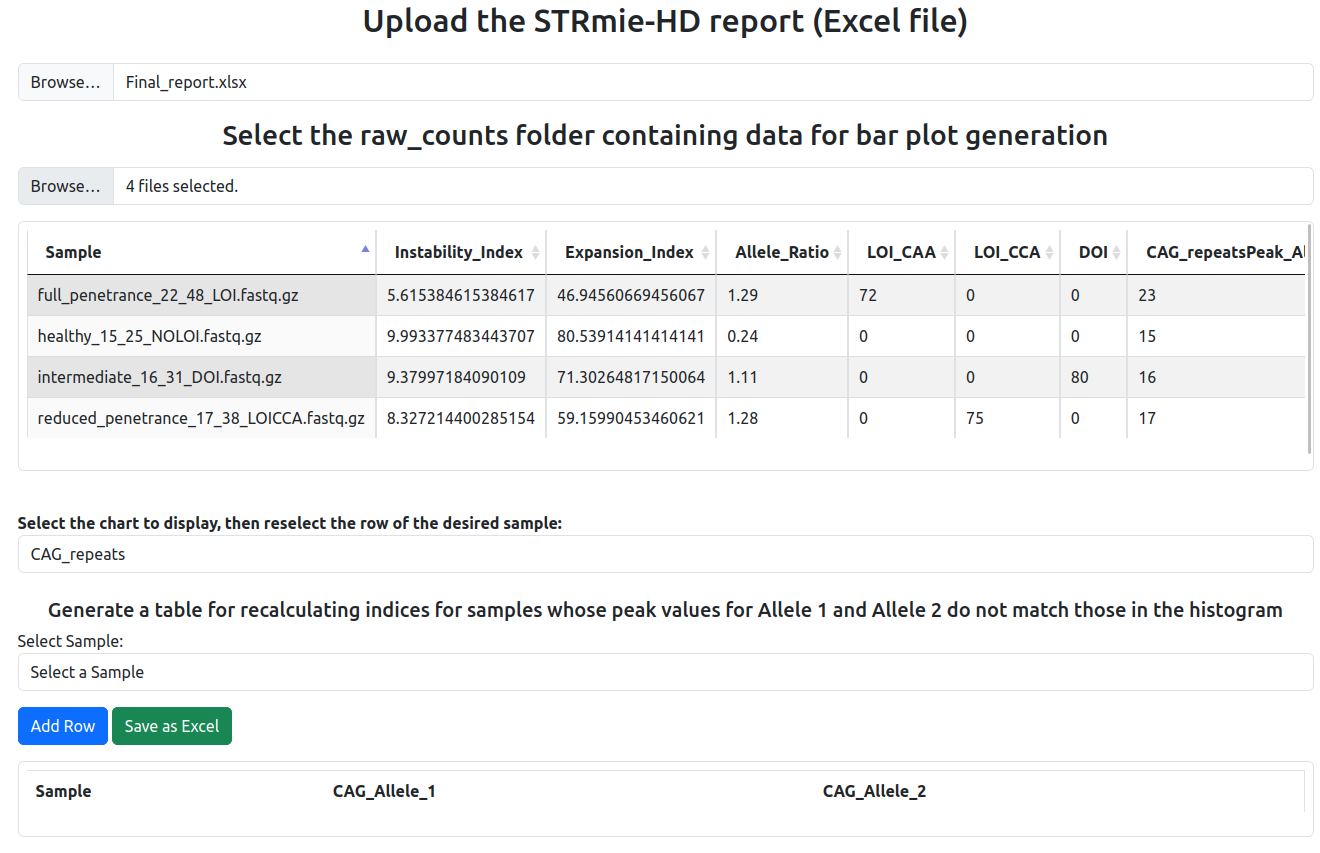 Table loaded before selecting a row